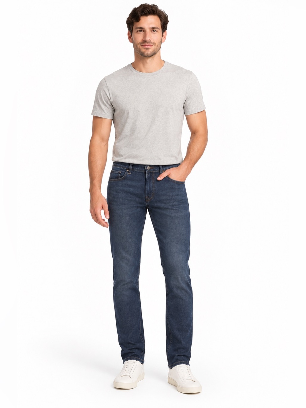 Buffalo David Bitton Men’s Slim Straight Jeans in Dark Blue